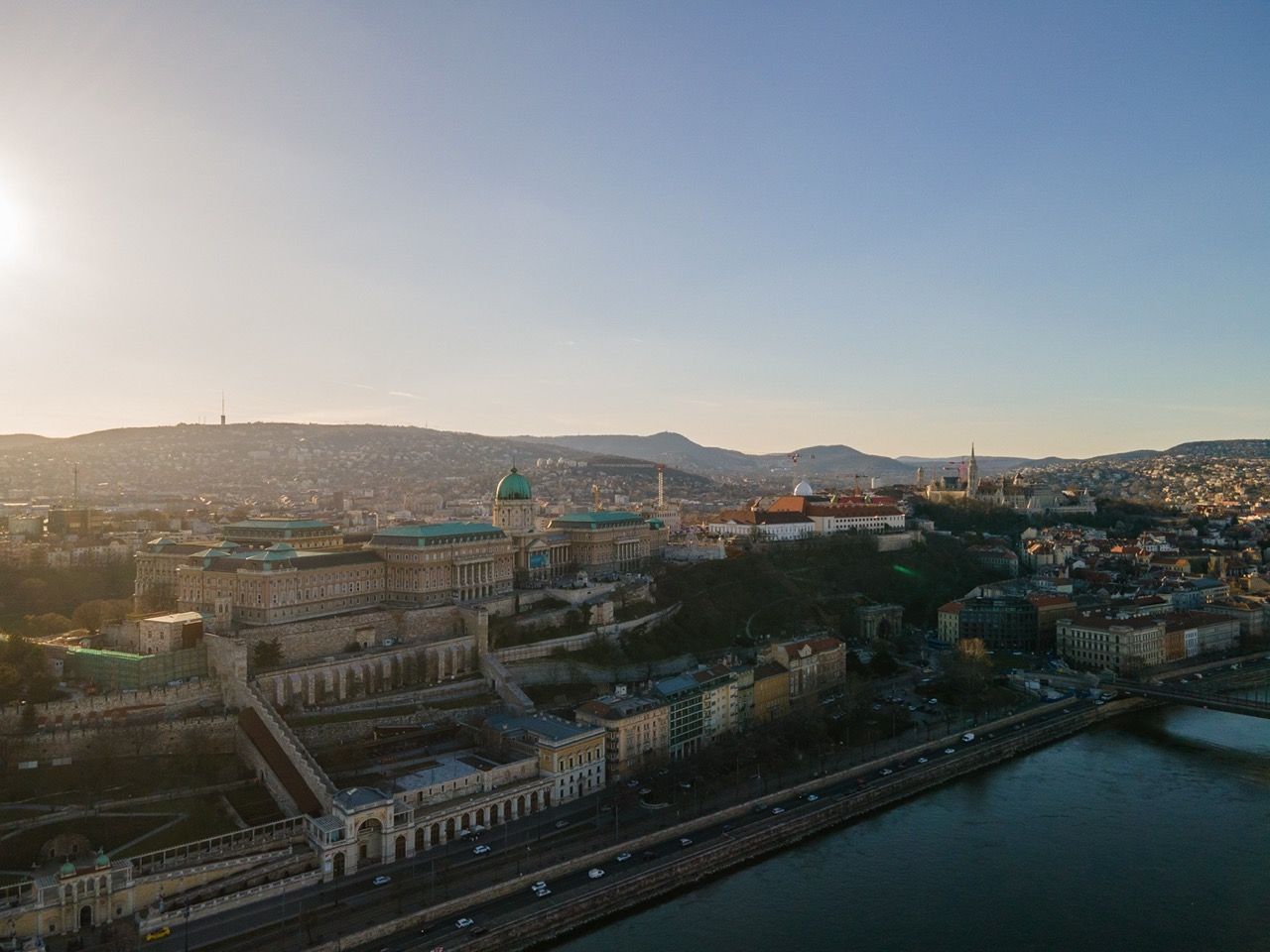 Aerial view of Buda Castle