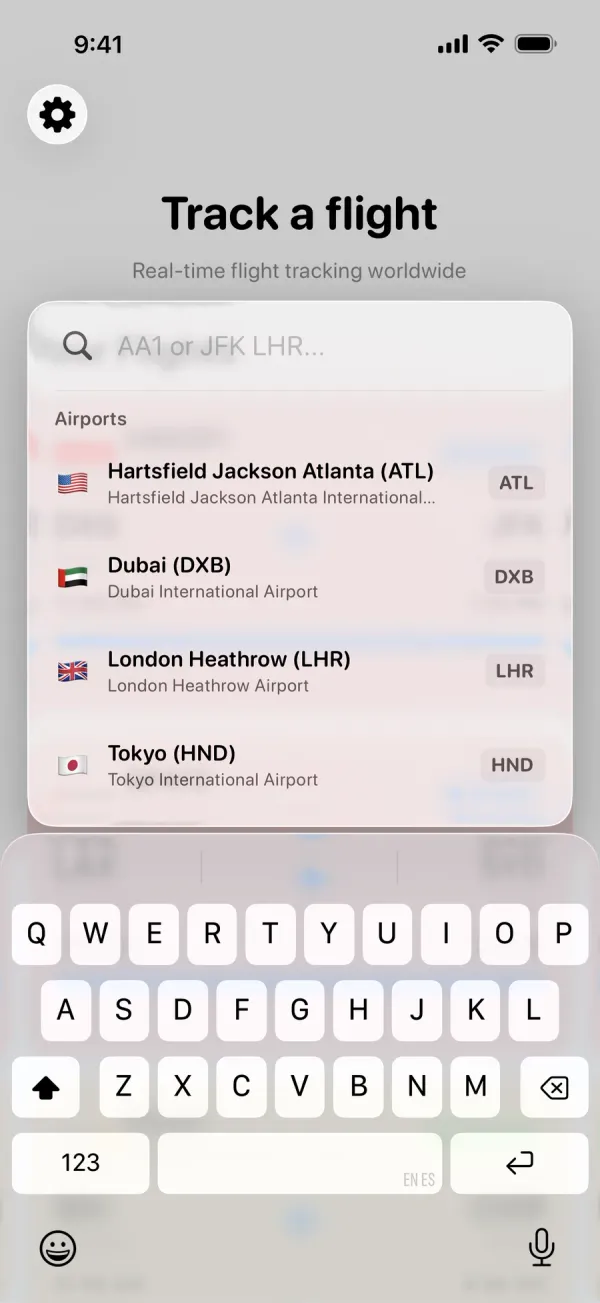 FlightTracky flight search